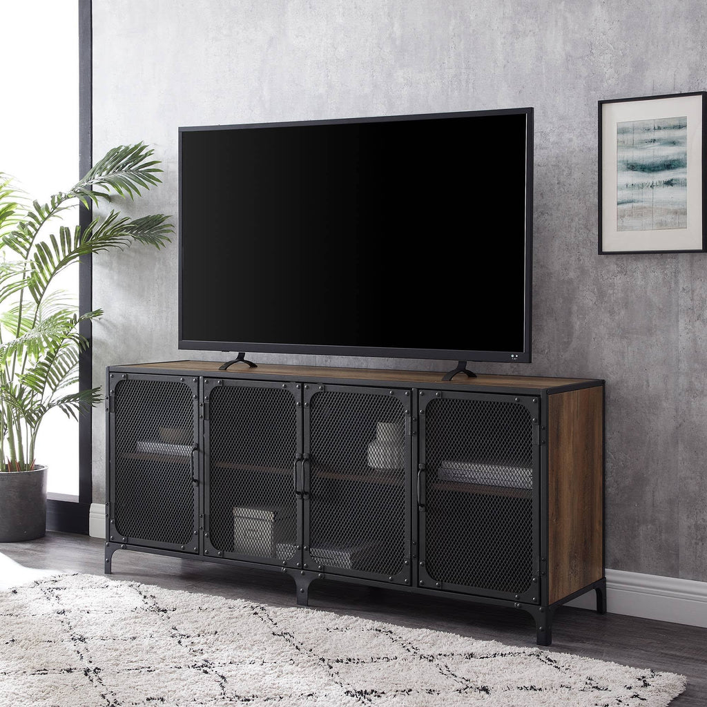 Urban Industrial Metal Mesh 4 Door TV Stand F796