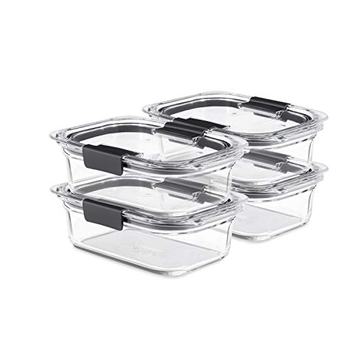 Glass Storage Set of 4 Food Containers, Clear, 3-Pack M272259
