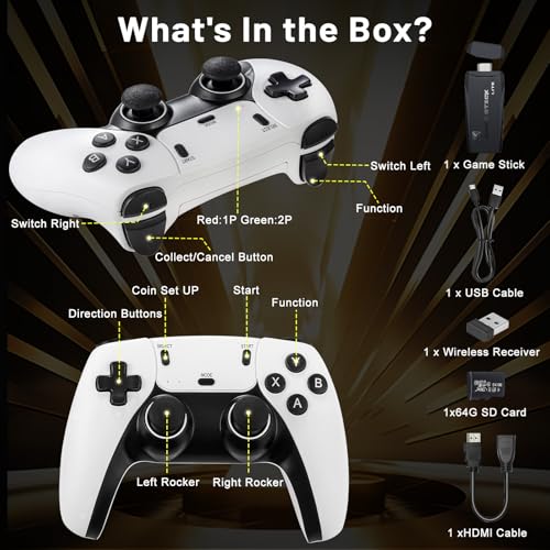Wireless Retro Gaming Console with 20000+ Games and 4K HDMI Output S830883