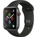 44MM Space Gray Aluminum Case Black Sport Band Refurbished Apple Watch Series 4 C263635