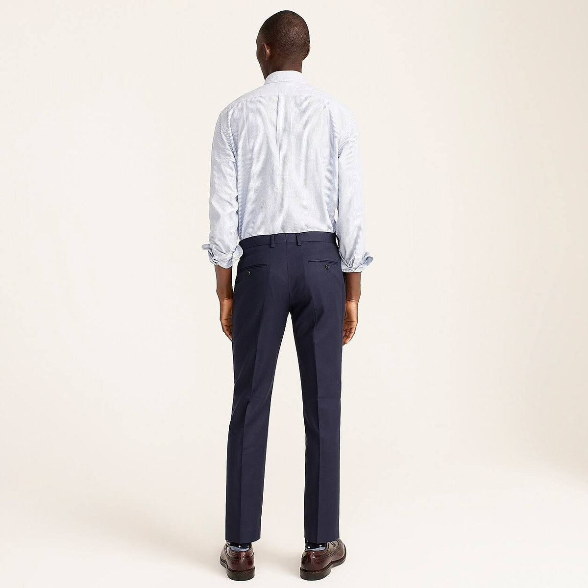 Slim-Fit Unstructured Suit Pant in Wool-Cotton Twill Y14921