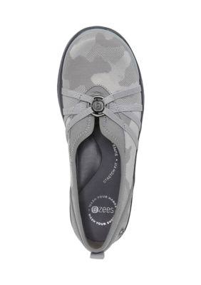 Grey Camo Washable Slip-On Flats W768
