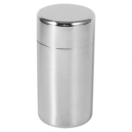 Stainless Steel Tea Canister with Airtight Double Lids (550ml) I479