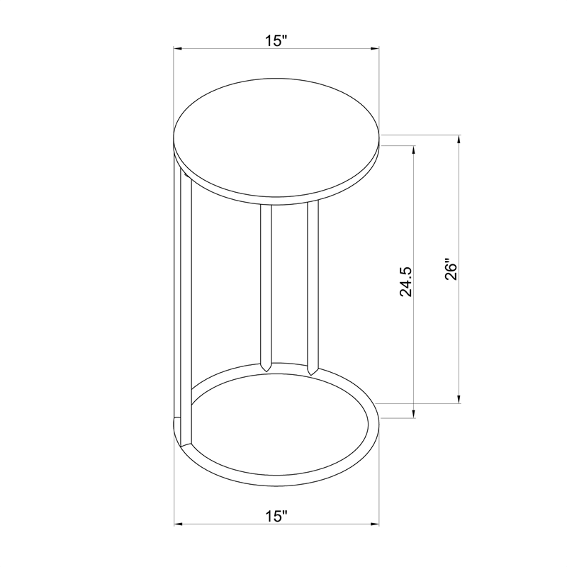 Gold Metal Accent Table B7972