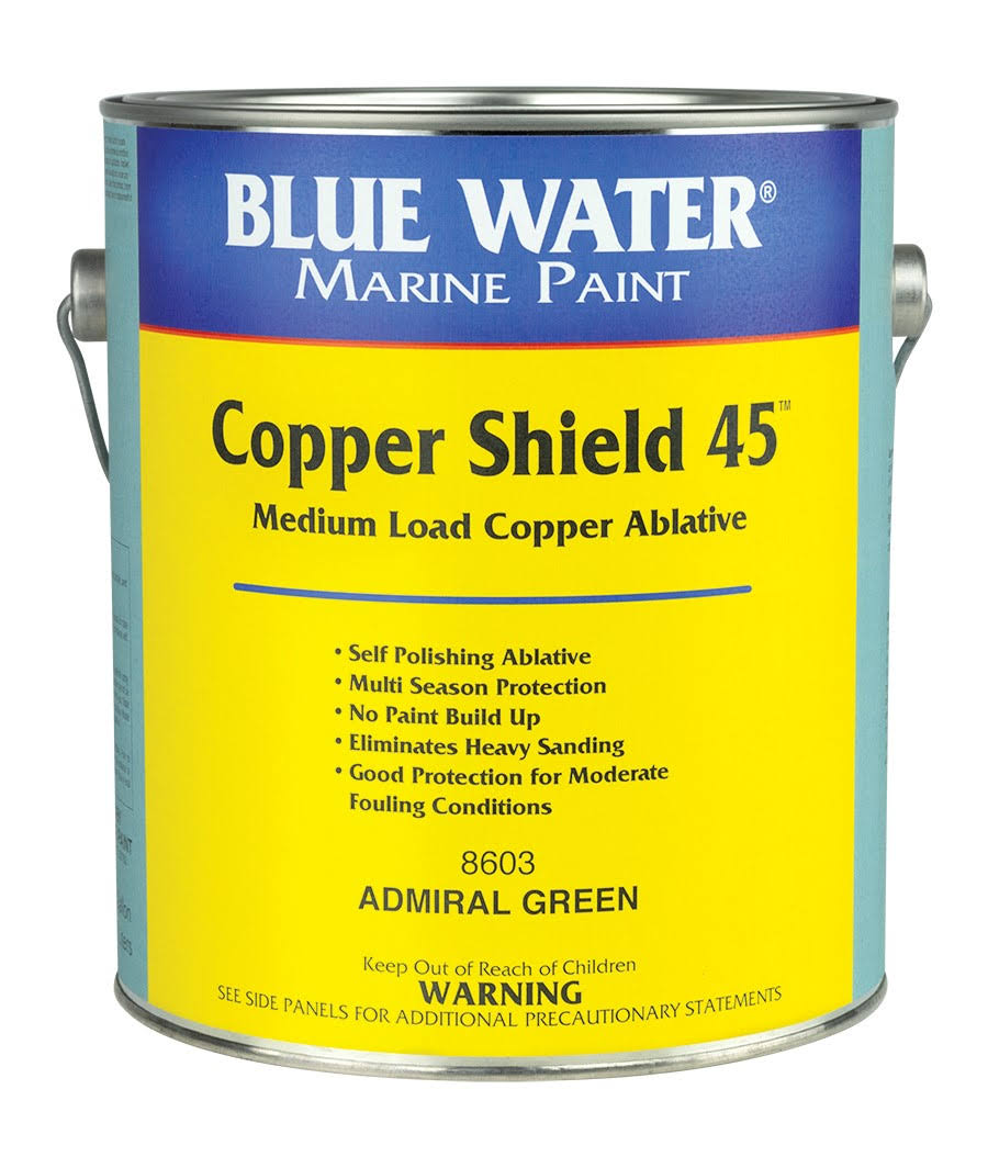 Blue Water Copper Shield 45 Antifouling Paint, Gallon Q74265
