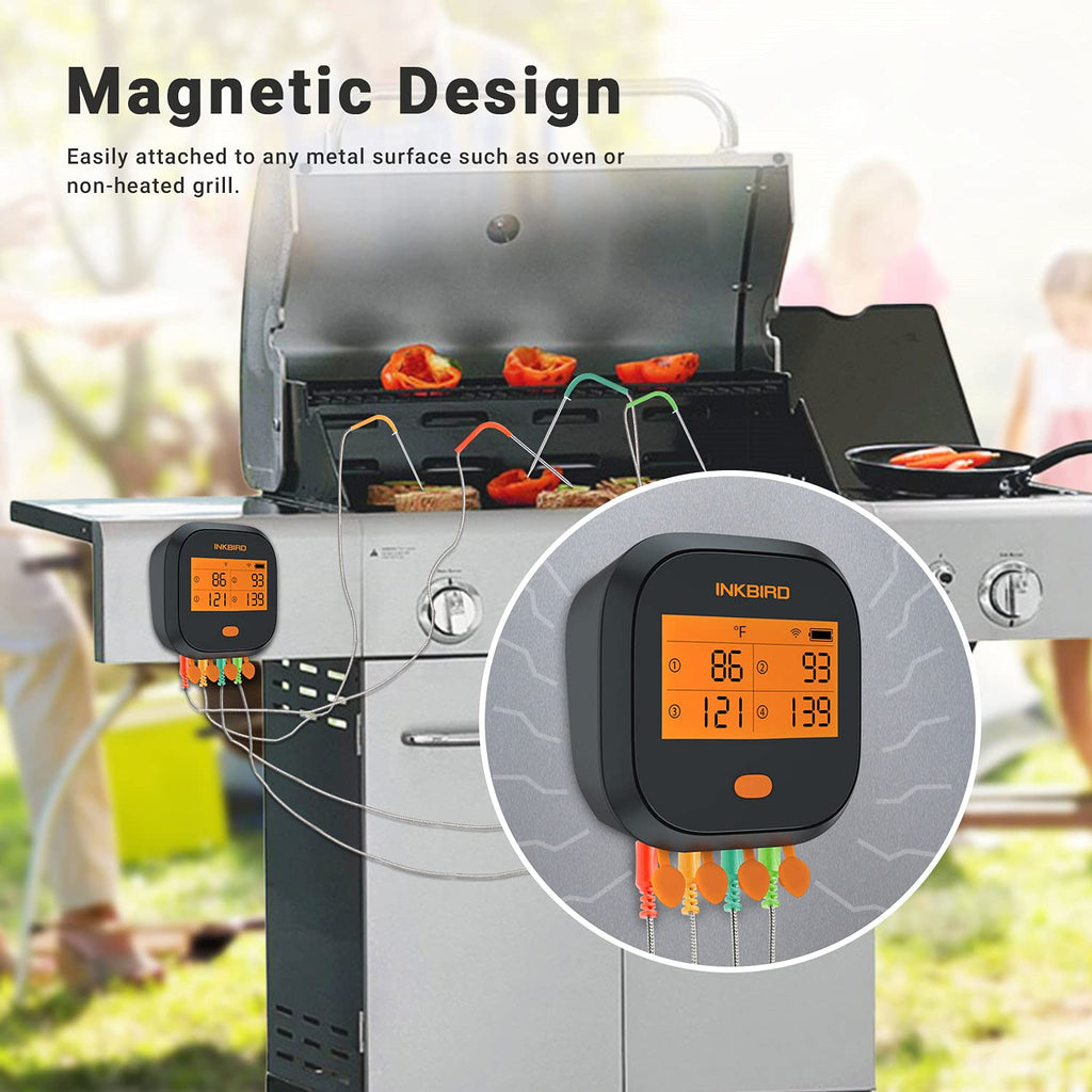WiFi Grill Meat Thermometer with 4 Colored Probes P133915