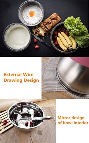 6 Piece Stainless Steel Mixing Bowls with Airtight Lids M5123