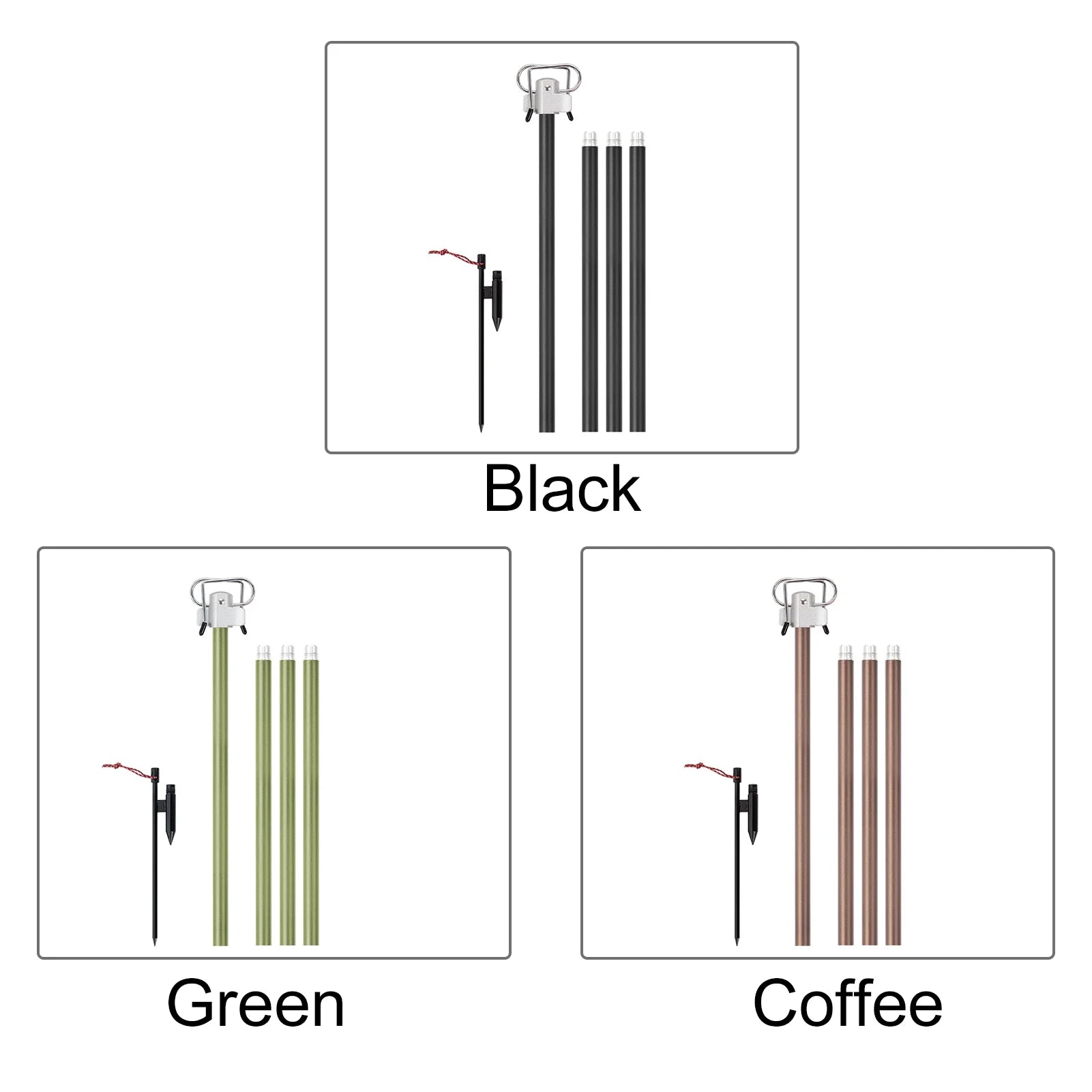 Portable Collapsible Aluminum Lantern Pole I493