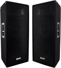 Pair of Dual 12 PA/DJ Speaker Cabinets with Titanium Horns, 700 Watts RMS per Cabinet Z21368
