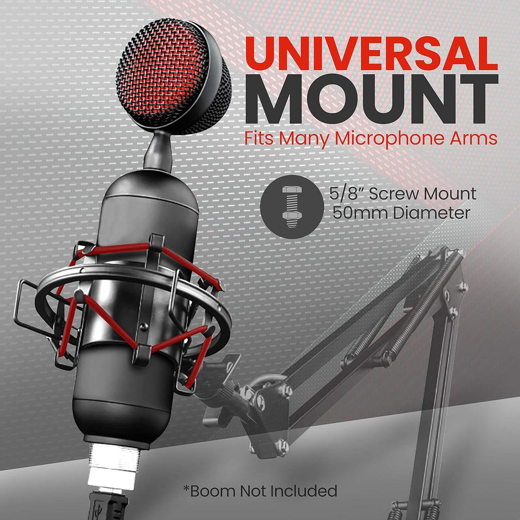 USB Cardioid Condenser Microphone with USB Cable, Built-in Pop Filter, Adjustable Desktop Stand N7633