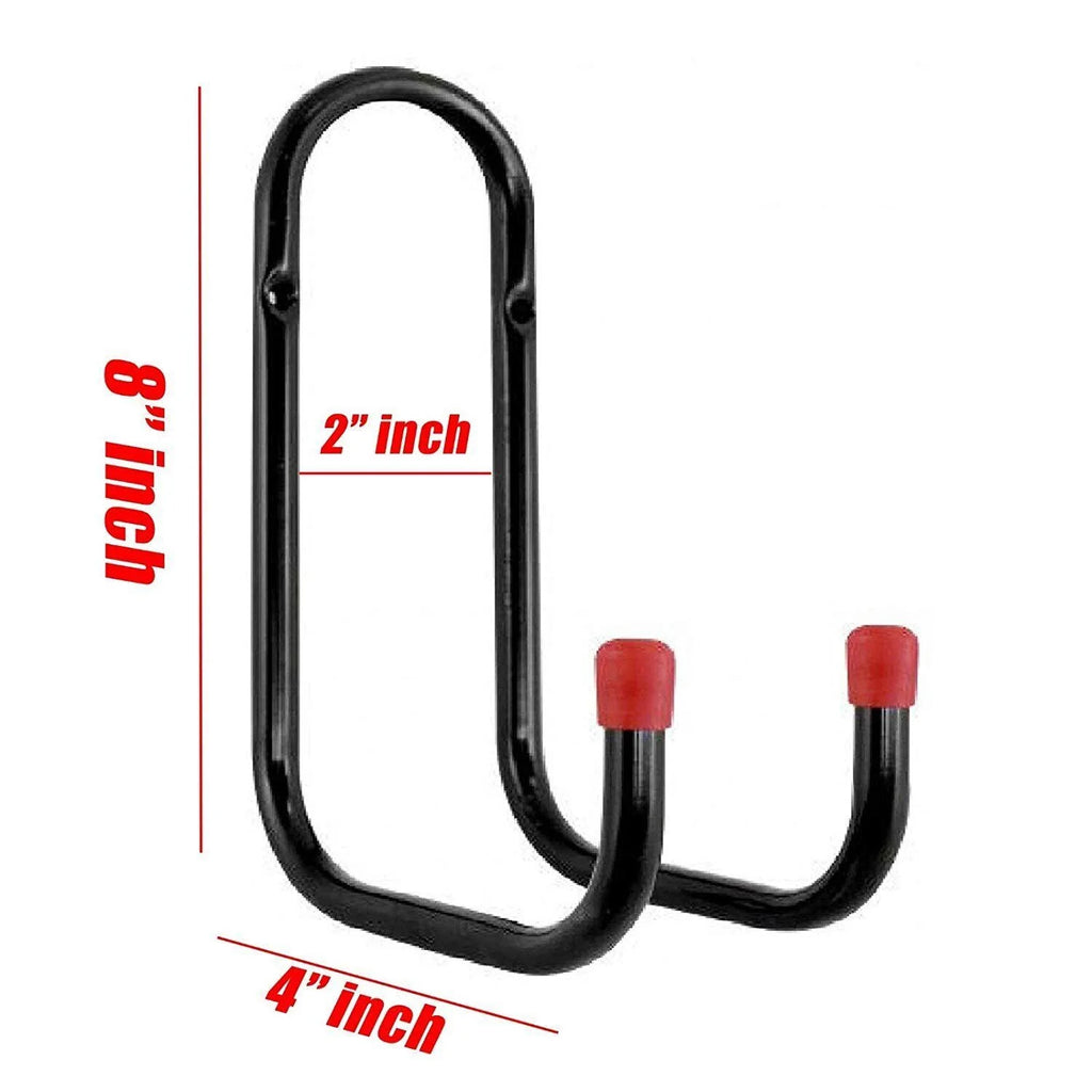 2-Piece Heavy Duty Metal Wall Mount Double J Bicycle Bike Hooks Hanger R623617