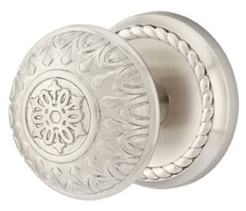 Solid Brass Privacy Door Knob Set with Rope Rosette E34620