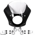 Black Quarter Fairing Windshield Kit with Fork Mounting Hardware O6812