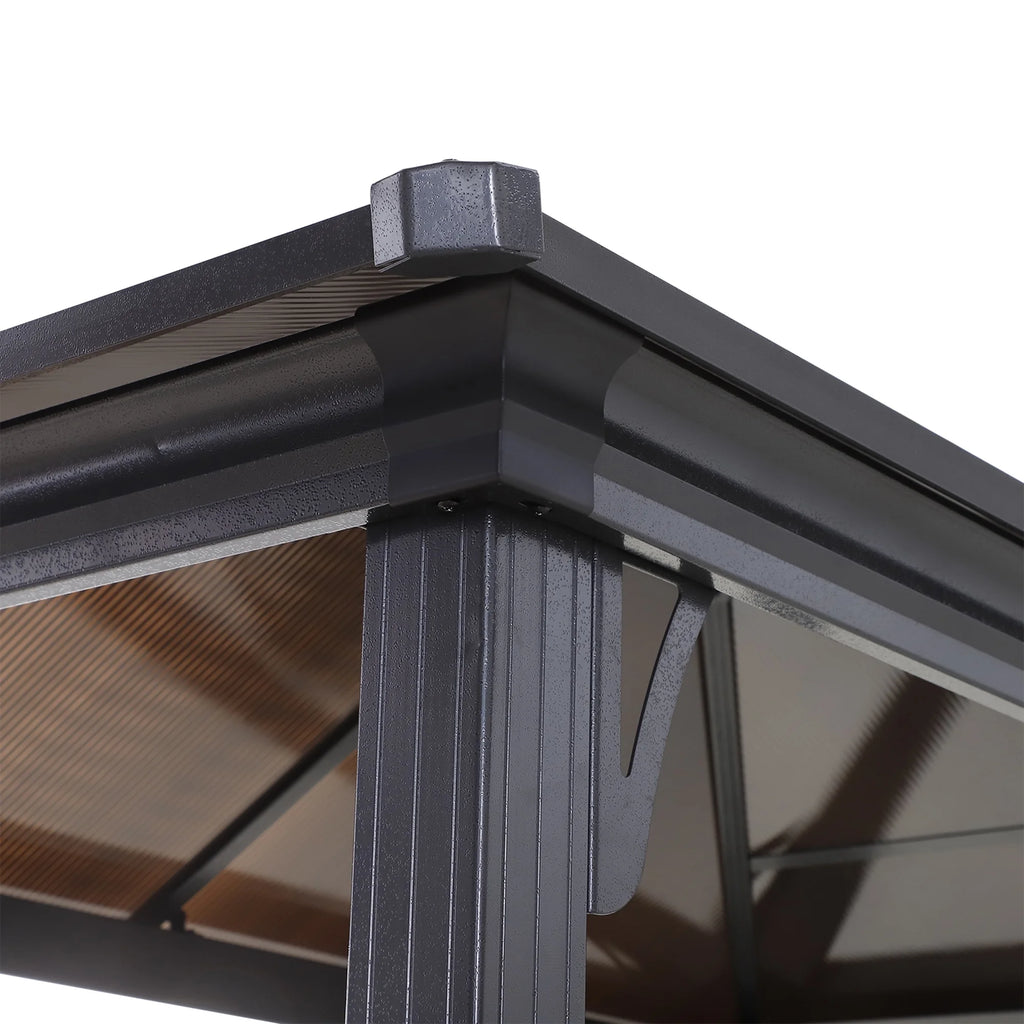 9' x 5' Hardtop BBQ Grill Gazebo with Polycarbonate Roof H412792