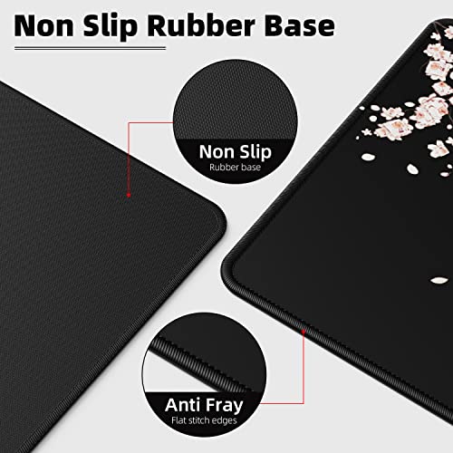 Large Desk Pad 31.5 x 11.8 x0.12 inch Washable Anti-Slip Rubber Base G4524