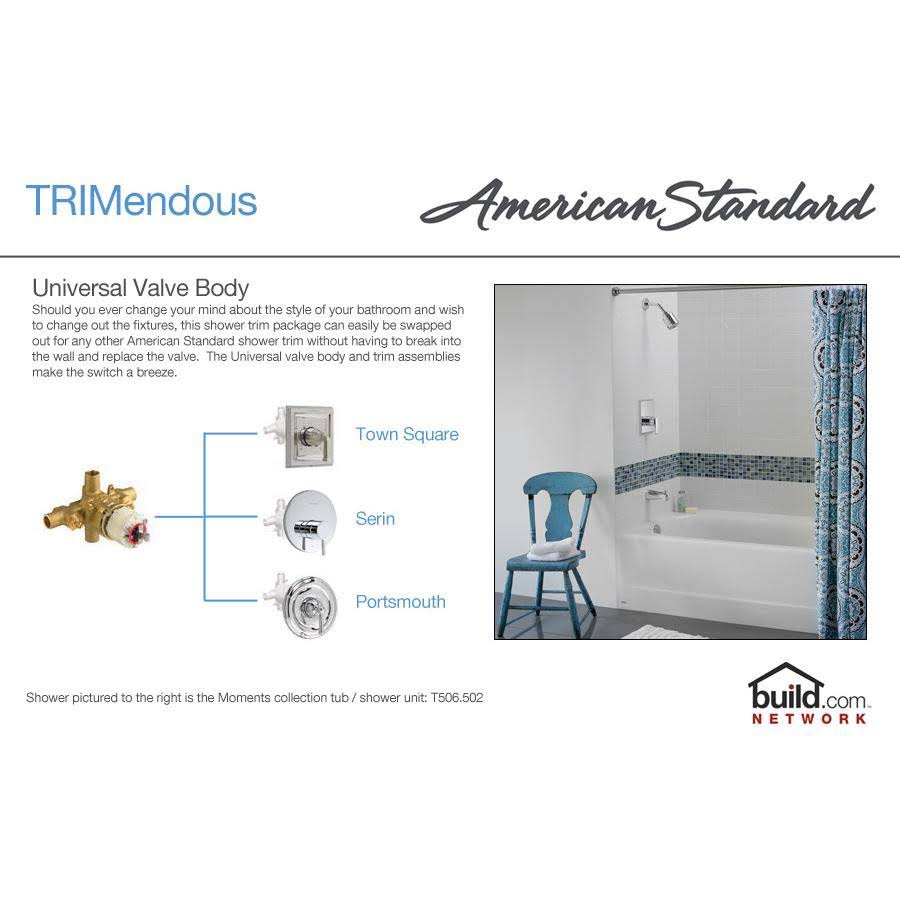 Polished Chrome 3-Handle Bath and Shower J30825