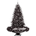 White Prelit LED Musical Christmas Tree with Umbrella Base L7455