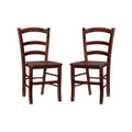 Walnut Rush Seat Dining Side Chair (Set of 2) P211
