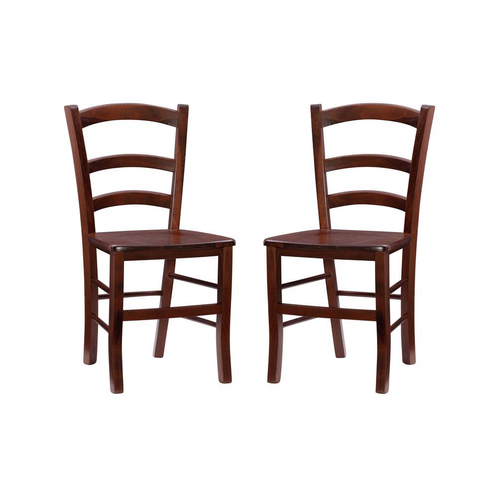 Walnut Rush Seat Dining Side Chair (Set of 2) P211