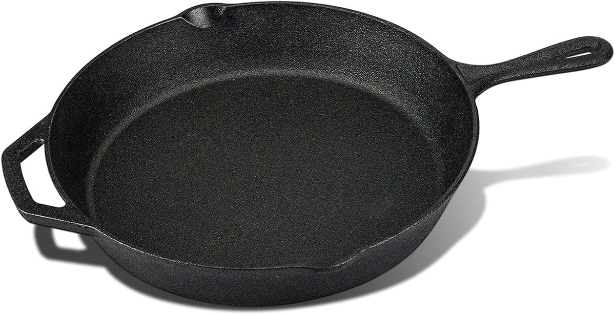 Cast Iron Skillet 3-Pack Set (8, 10, 12) Pre-Seasoned Cookware D17093