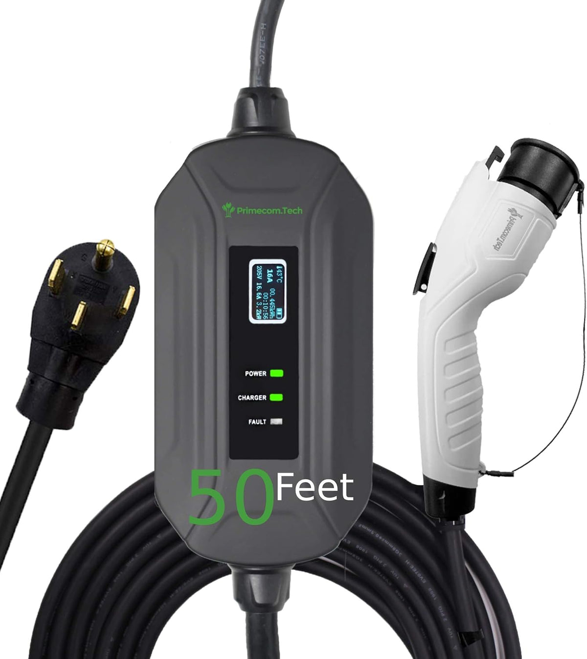 Portable Level 2 Electric Vehicle Charger, 16Amp, 35 Feet V33055