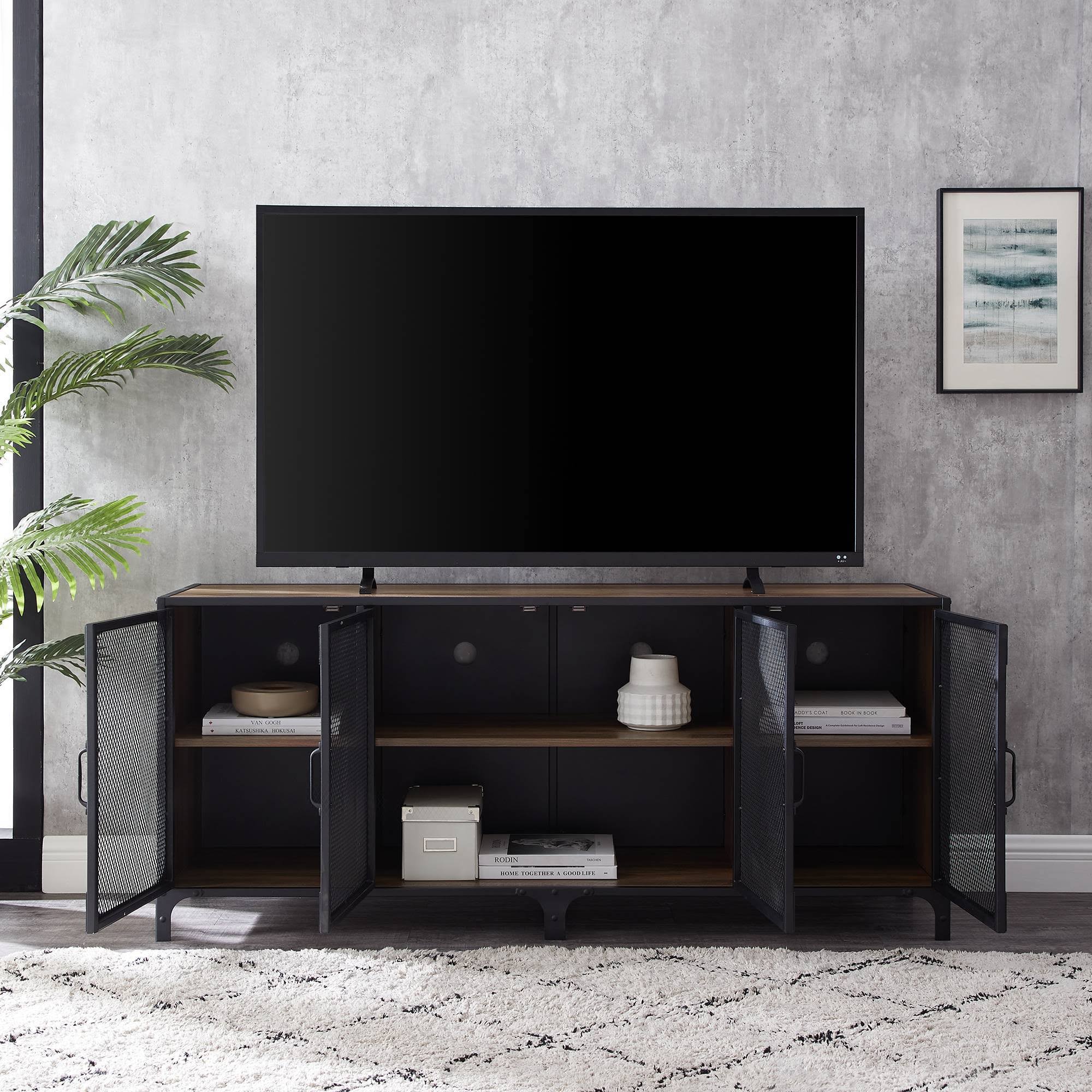 Urban Industrial Metal Mesh 4 Door TV Stand F796