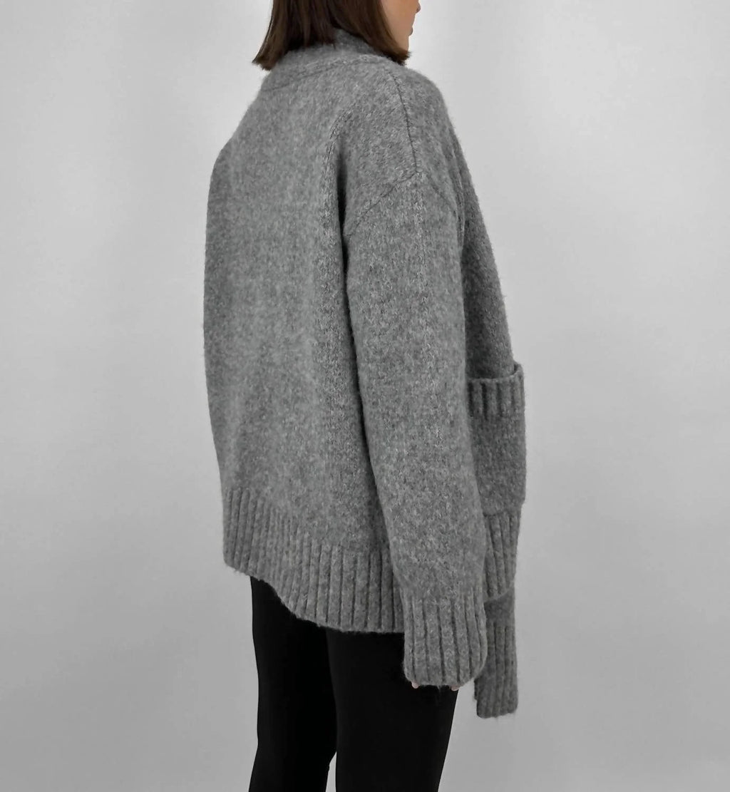 Chunky Knit Scarf Cardigan W190648