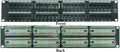 2 Unit Rackmount 48 Port Cat6 Patch Panel, 4 Pack I503
