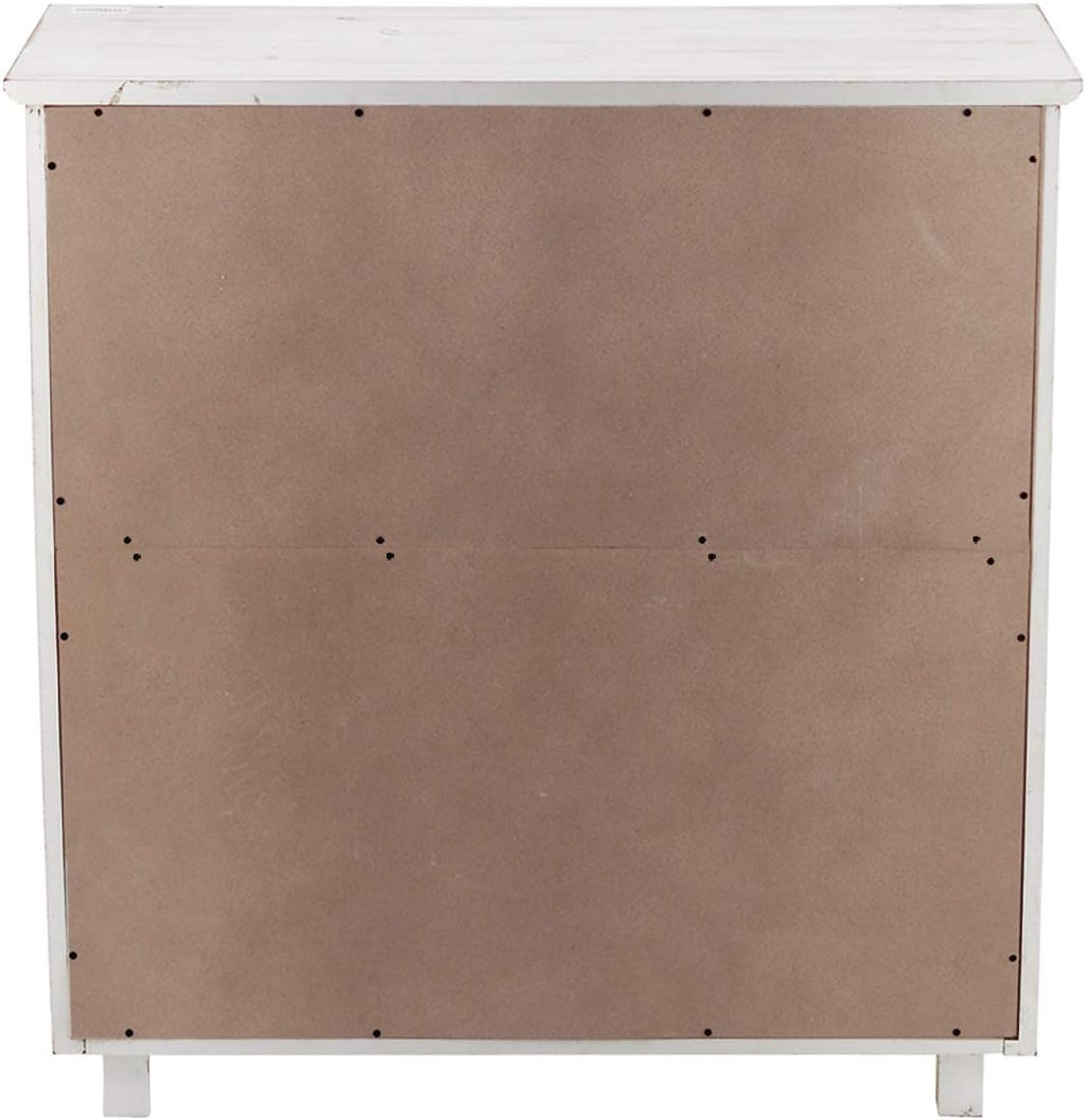 Whitewashed Wood Storage Cabinet O34306