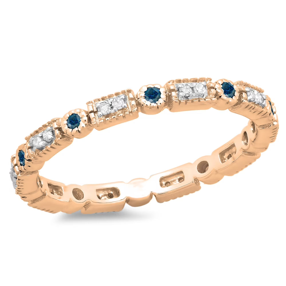 14K Rose Gold Diamond Eternity Band Z672