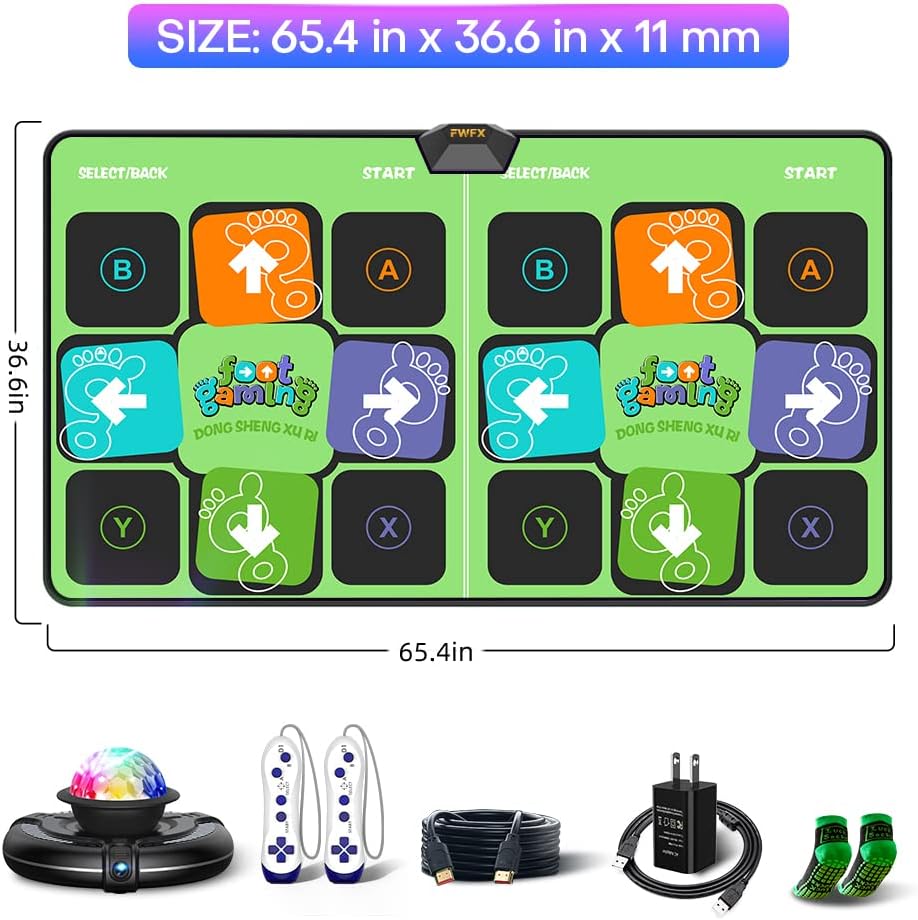 HDMI Wireless Musical Dance Mat with HD Camera, Double User Non-Slip Dance Step Pad D3750