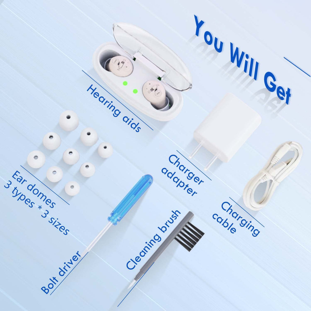 Rechargeable Invisible Hearing Aids Q6597