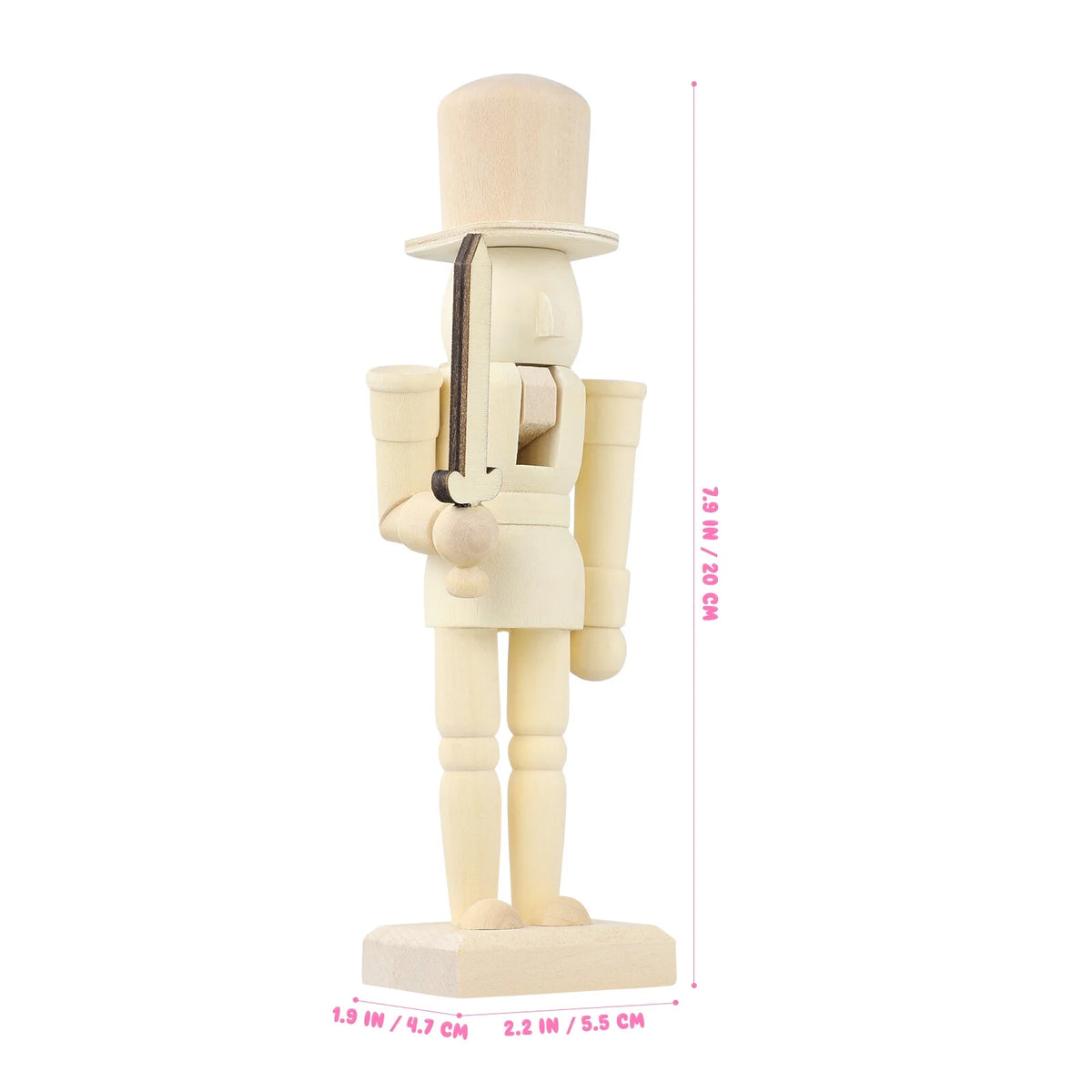 Unfinished Wooden Nutcracker Doll H130