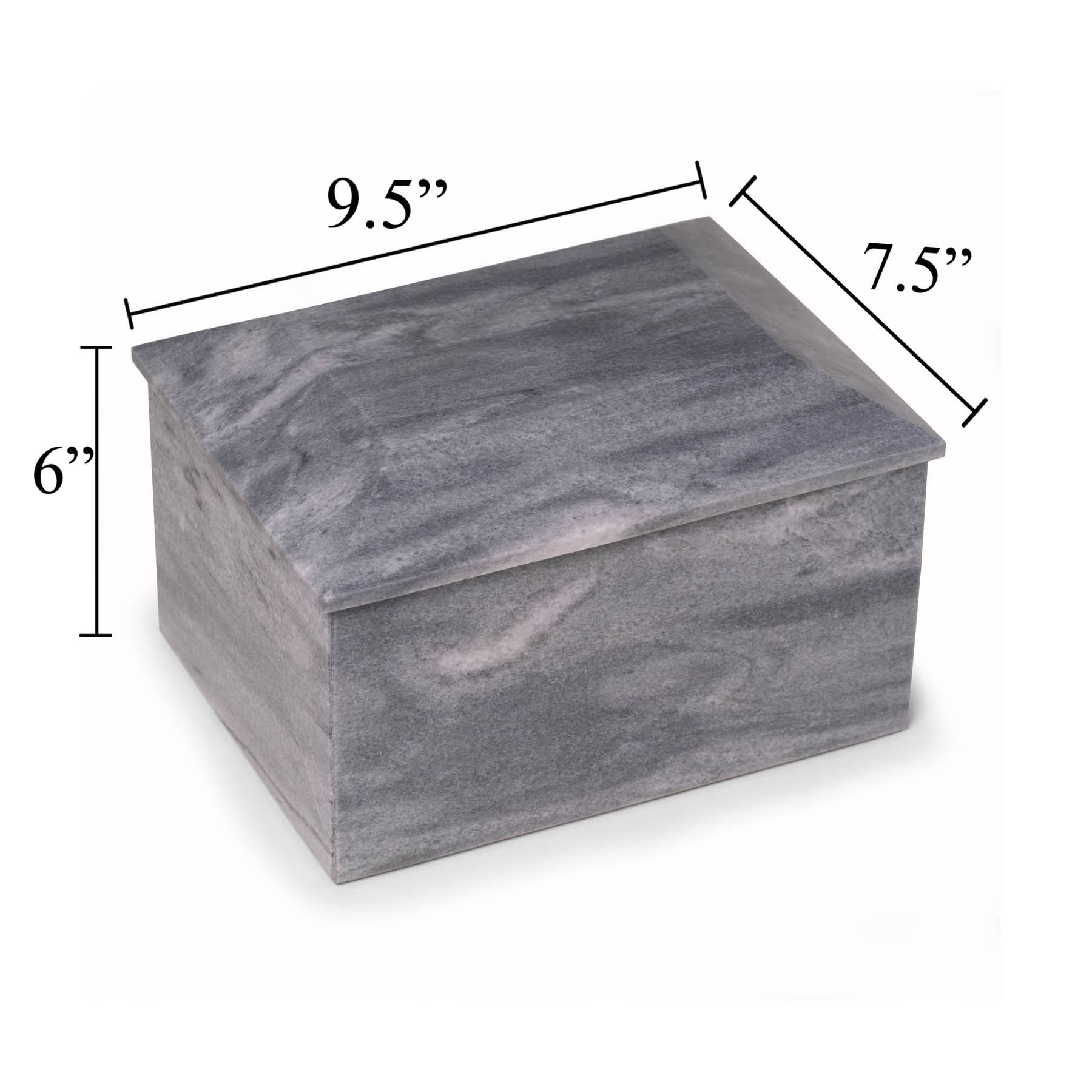 Grey Genuine Marble Cremation Urn Q349