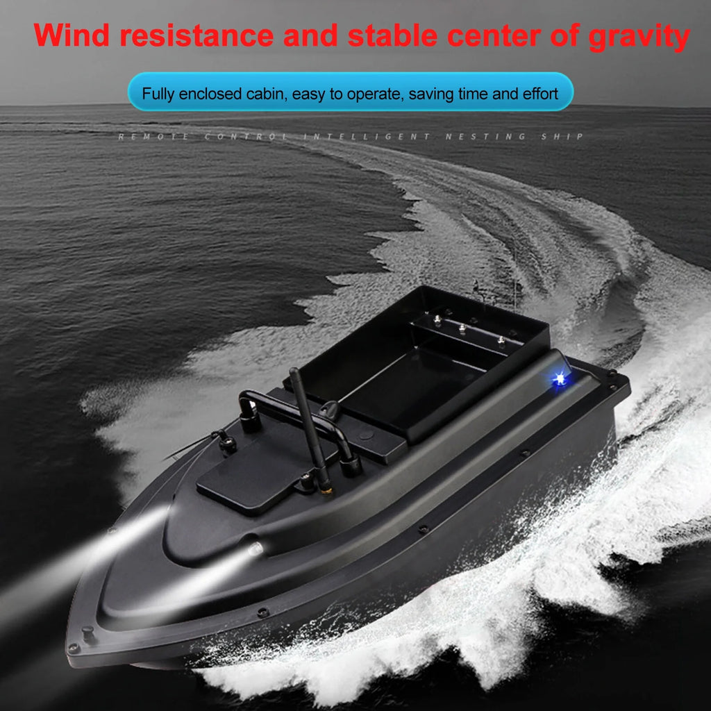 RC Fishing Bait Boat with Fish Finder, 0.75kg Loading, 500M Remote Control, Double Motor, Night Light, 12000mah Battery F994