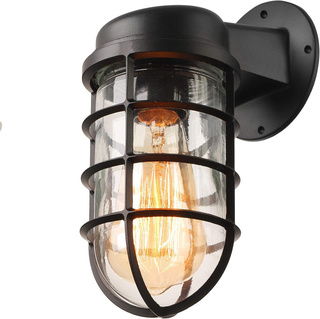 Green Finish Metal Cage Wall Sconce X2766
