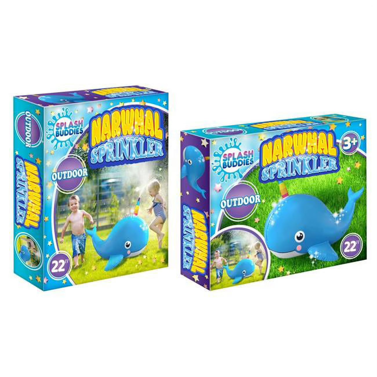 Blue Inflatable Sprinkler Narwhal Toys C82639