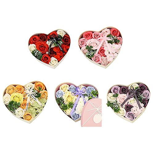 13 Pcs Scented Rose Bath Soap in Heart Gift Box Y673501