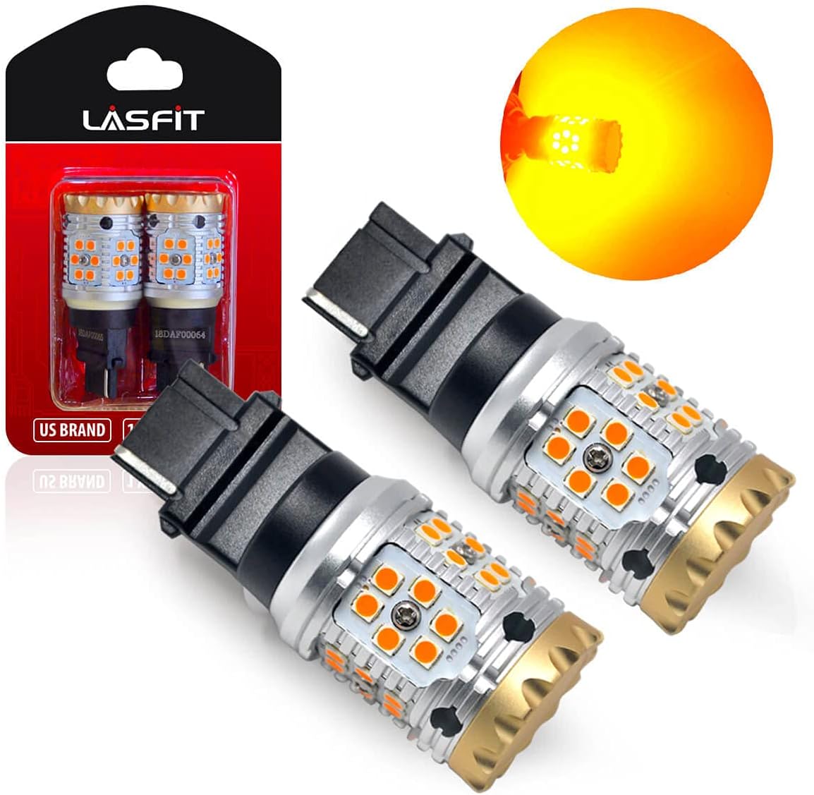 LED Turn Signal Light Bulbs, Amber Yellow, Pack of 2 H242299