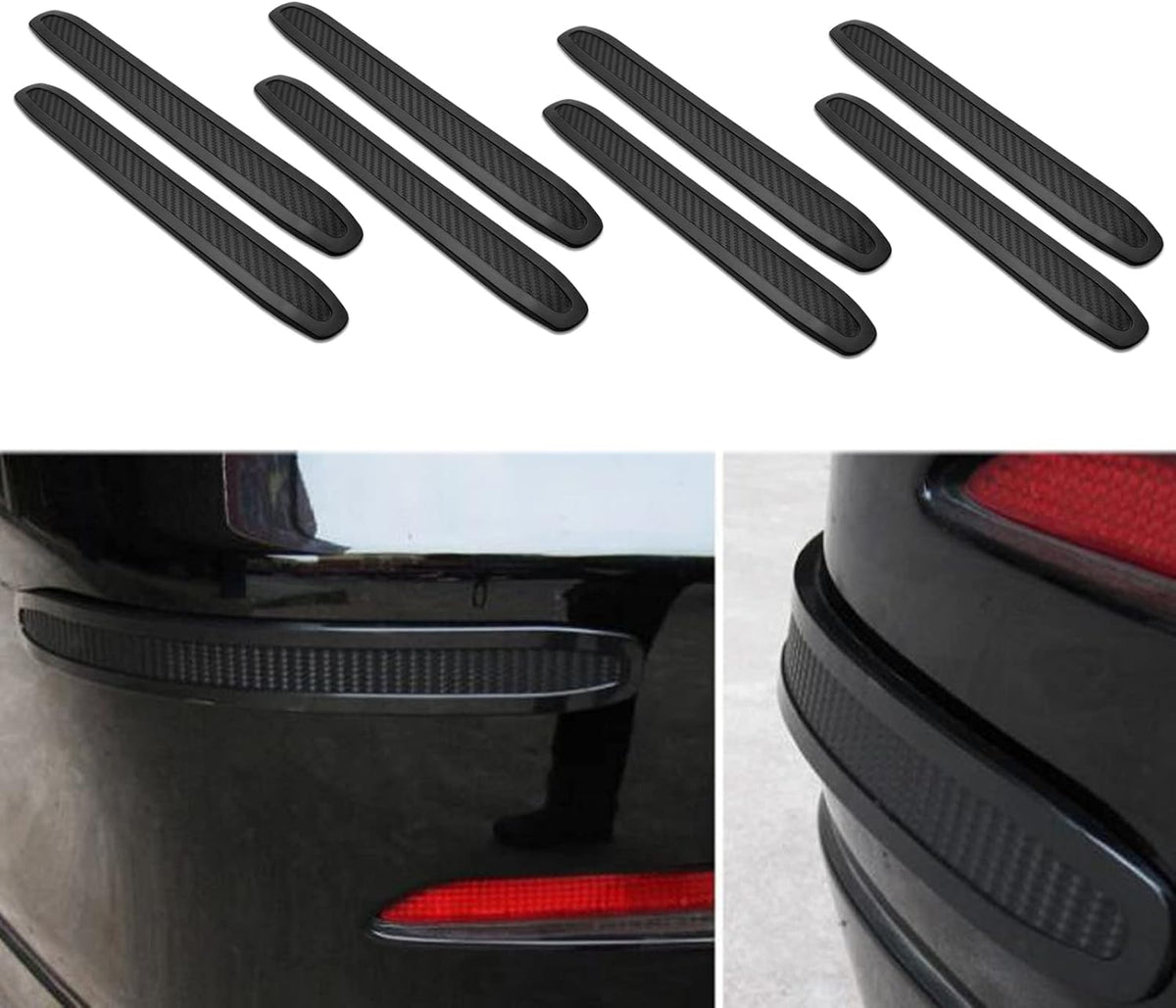 Black Anti-collision Bumper Guard Strip Protector Trim (2 Pack) K36341