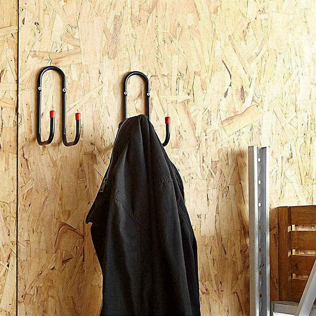 2-Piece Heavy Duty Metal Wall Mount Double J Bicycle Bike Hooks Hanger R623617