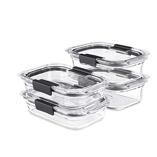 Glass Storage Set of 4 Food Containers, Clear, 3-Pack M272259