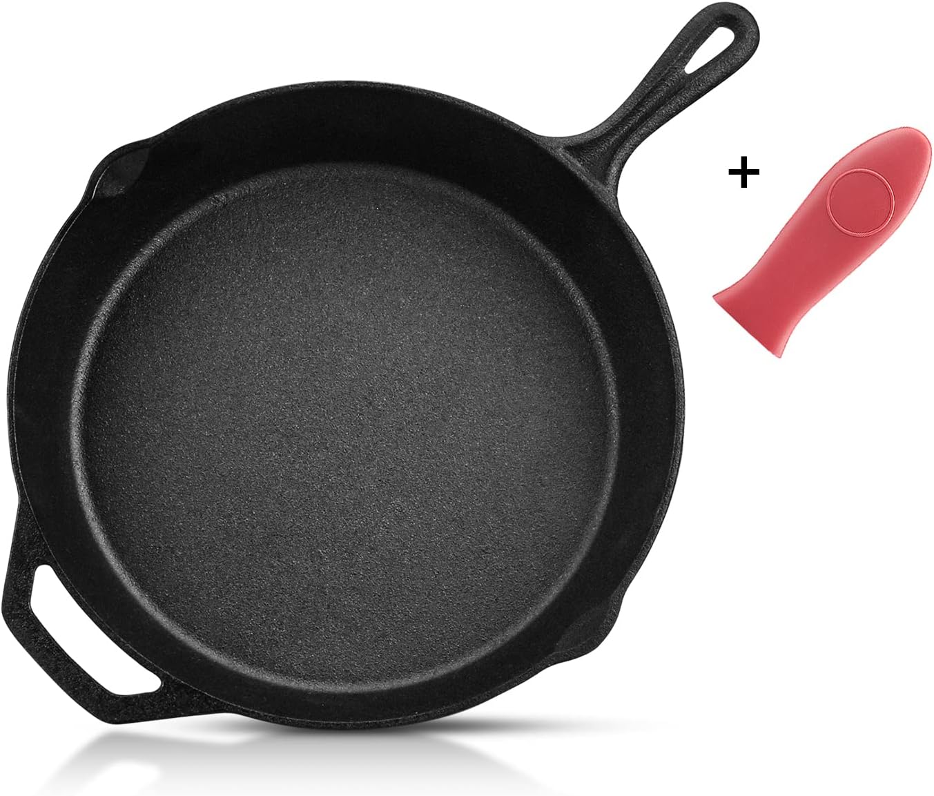 Cast Iron Skillet 3-Pack Set (8, 10, 12) Pre-Seasoned Cookware D17093