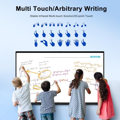 85″ 4K UHD Touchscreen Electronic White Board with Camera Android 13 N2432