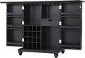 Vintage Mahogany Expandable Top Bar Cabinet M749274