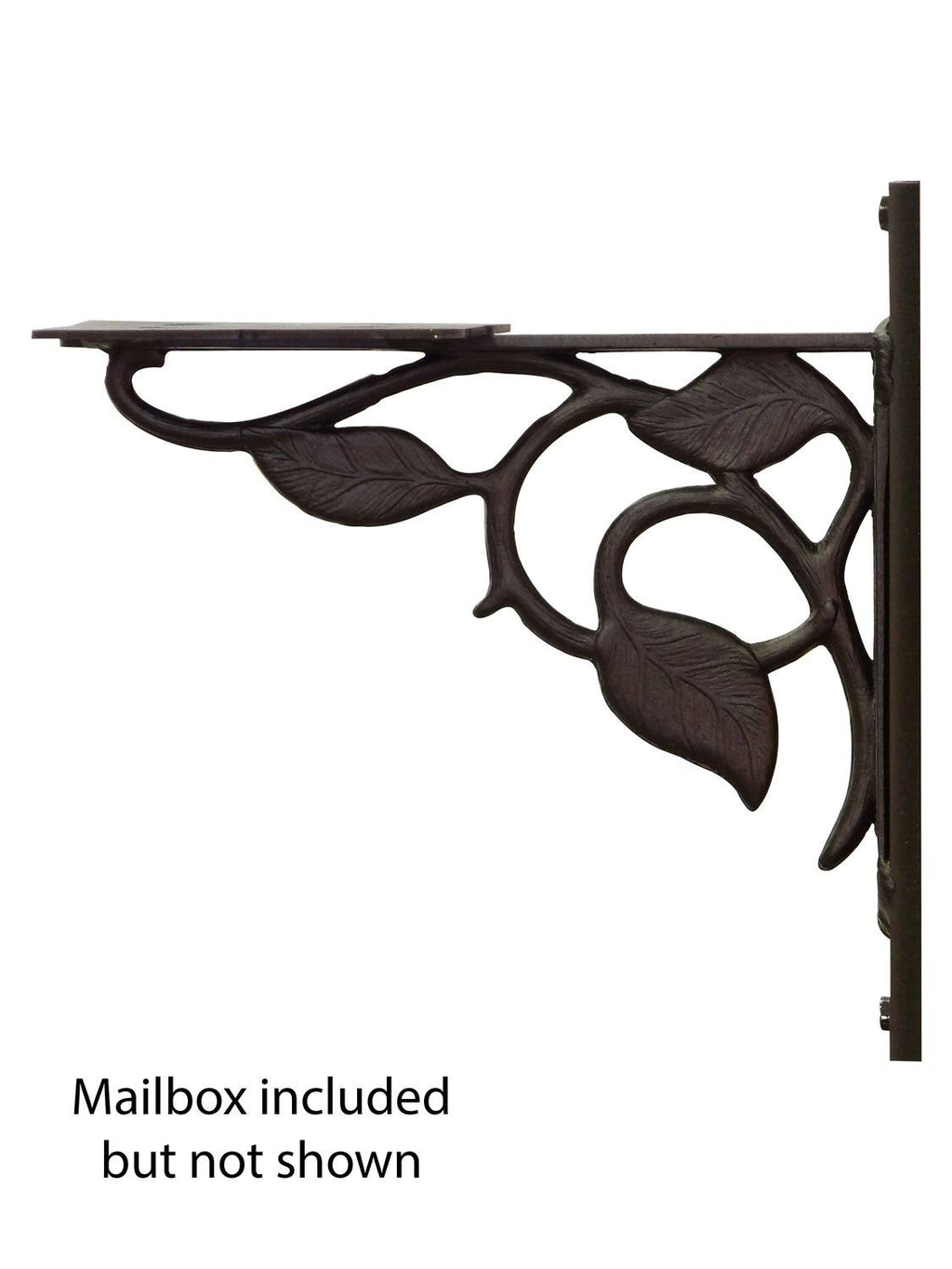 Classic Curbside Mailbox with Newspaper Tube and Floral Front R57329