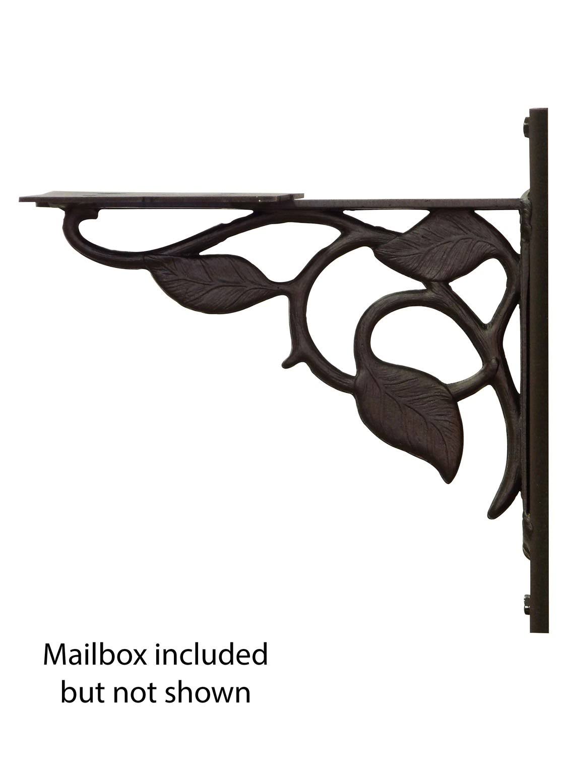 Classic Curbside Mailbox with Newspaper Tube and Floral Front R57329