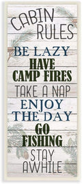 Cabin Rules Country Landscape Wall Plaque, 7 x 17, Multi-Color, Pack of 2 K45704