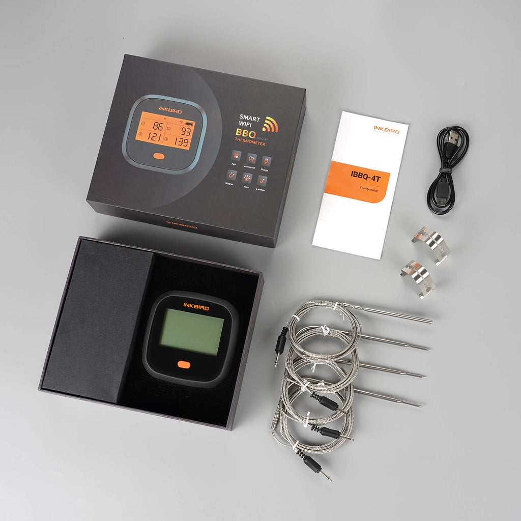 WiFi Grill Meat Thermometer with 4 Colored Probes P133915