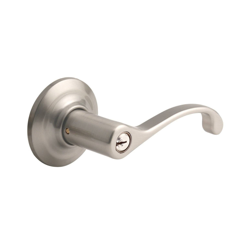 Satin Nickel Keyed Entry Lever K734